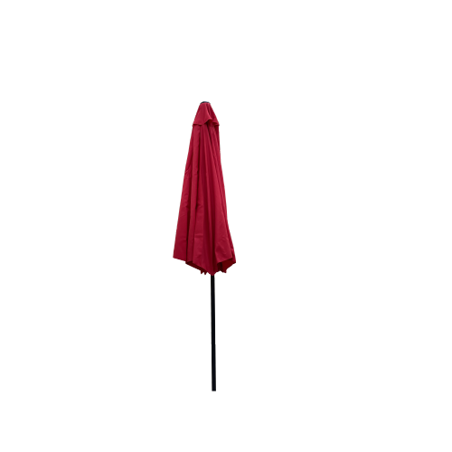 10ft Outdoor Patio Umbrella Red 8 Ribs Tilt and Crank Mechanism Pole Diameter 1.49inch Without Base