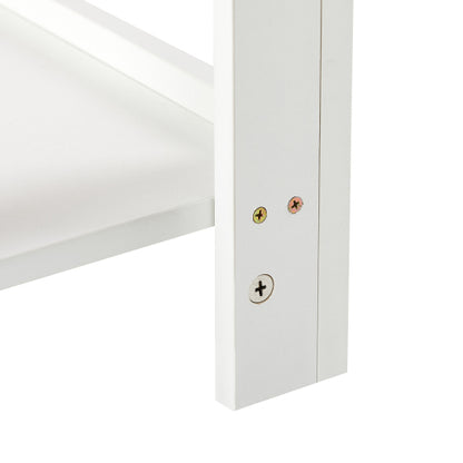 White Rattan Nightstand with Drawer, Modern Bedside Table with Storage Cabinet, Woven Side Table for Bedroom Living Room