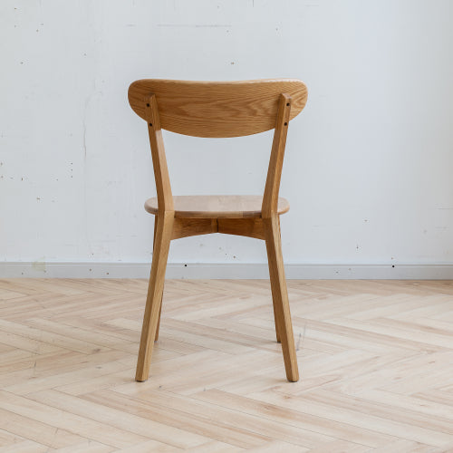 (Set of 2 pcs) Dining chair wooden FAS grade oak natural wood made in North America 100% dirt-free wood chair solid chair table chair wooden living room chair simple and natural 46.5 * 54 * 80cm