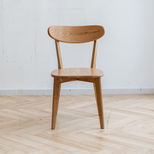 (Set of 2 pcs) Dining chair wooden FAS grade oak natural wood made in North America 100% dirt-free wood chair solid chair table chair wooden living room chair simple and natural 46.5 * 54 * 80cm