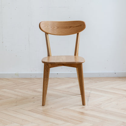 (Set of 2 pcs) Dining chair wooden FAS grade oak natural wood made in North America 100% dirt-free wood chair solid chair table chair wooden living room chair simple and natural 46.5 * 54 * 80cm
