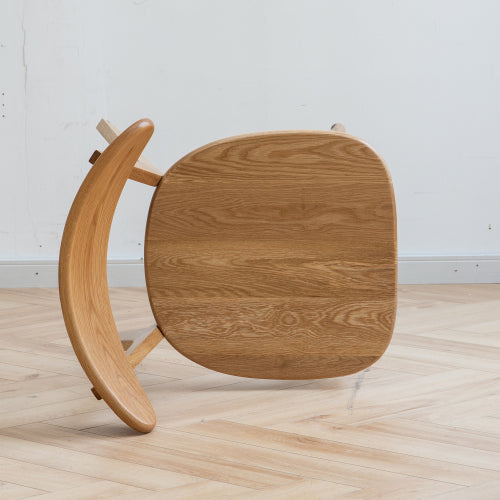 (Set of 2 pcs) Dining chair wooden FAS grade oak natural wood made in North America 100% dirt-free wood chair solid chair table chair wooden living room chair simple and natural 46.5 * 54 * 80cm