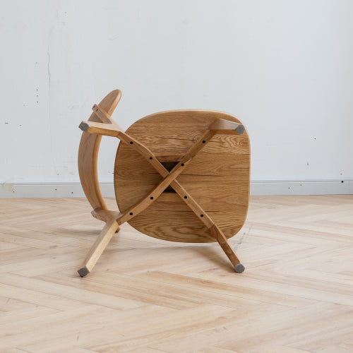 (Set of 2 pcs) Dining chair wooden FAS grade oak natural wood made in North America 100% dirt-free wood chair solid chair table chair wooden living room chair simple and natural 46.5 * 54 * 80cm