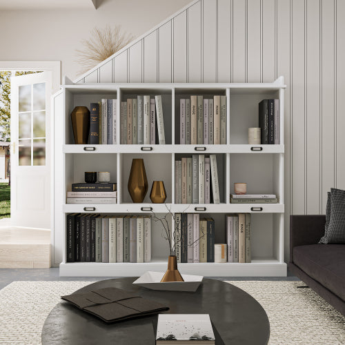 10 Shelf Bookcase Storage Organizer Display Cabinet for Books D¨¦cor and Home Office