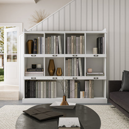 10 Shelf Bookcase Storage Organizer Display Cabinet for Books D¨¦cor and Home Office