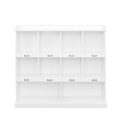 10 Shelf Bookcase Storage Organizer Display Cabinet for Books D¨¦cor and Home Office