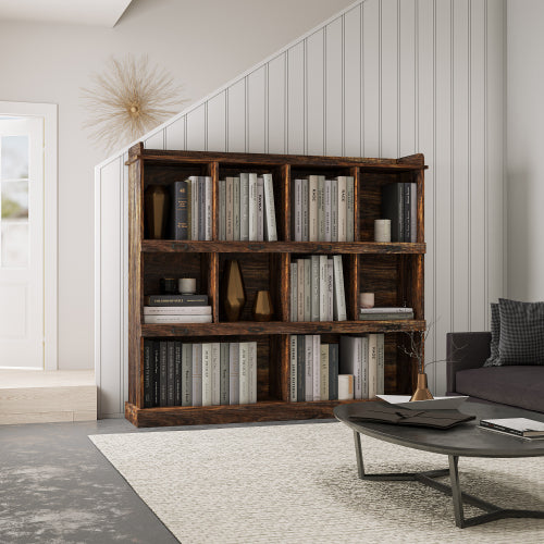 10-Cubby Large Open Bookcase 53.15¡Á11.81¡Á47.24 Inch, 15mm Particle Board Home Storage Display Cabinet