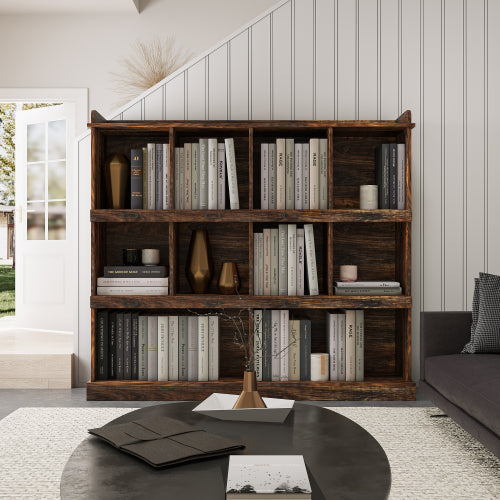 10-Cubby Large Open Bookcase 53.15¡Á11.81¡Á47.24 Inch, 15mm Particle Board Home Storage Display Cabinet