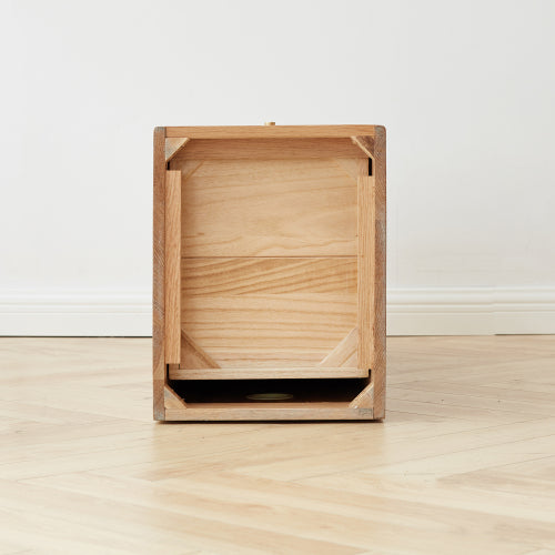 Solid North American Oak Four-Drawer Bedside Cabinet Multi-purpose Living Room Side Table