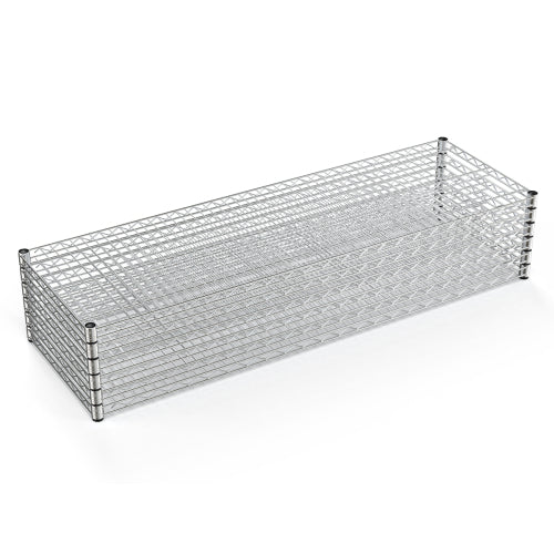6 Tier Wire Shelving Unit, 6000 LBS NSF Height Adjustable Metal Garage Storage Shelves with Wheels, Heavy Duty Storage Wire Rack Metal Shelves - Chrome