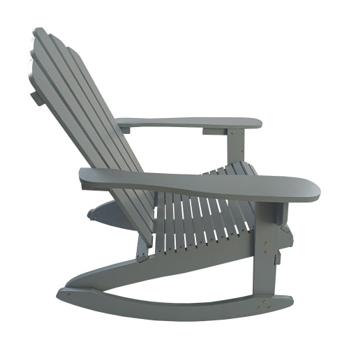 Reclining Wooden Outdoor Rocking  chair,walnut