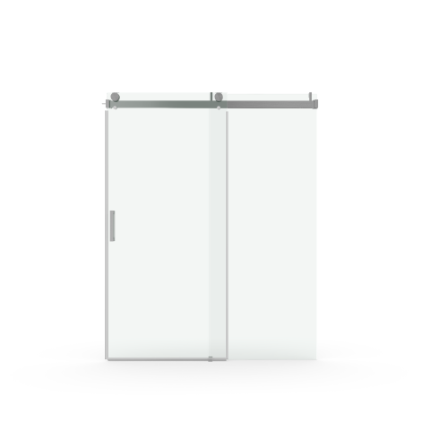 56" - 60" W x 76" H Frameless Soft-closing Single Sliding Shower Door, 1/4" (6mm) Tempered Glass with Explosion-proof Coating via Express Delivery, Chrome 24D01-60CHX
