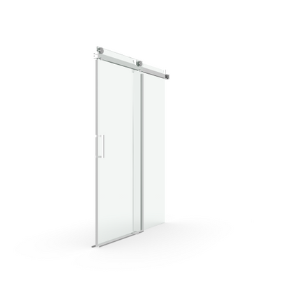 56" - 60" W x 76" H Frameless Soft-closing Single Sliding Shower Door, 1/4" (6mm) Tempered Glass with Explosion-proof Coating via Express Delivery, Chrome 24D01-60CHX