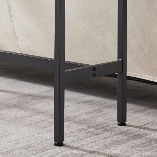Bar Table Set with 2 Bar stools PU Soft seat with backrest, Grey, 43.31inch  L x 15.75inch  W x 35.43inch  H.