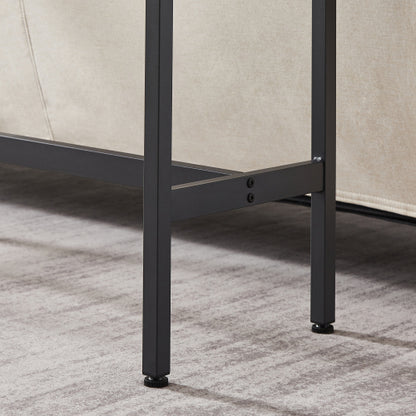 Bar Table Set with 2 Bar stools PU Soft seat with backrest, Grey, 43.31inch  L x 15.75inch  W x 35.43inch  H.