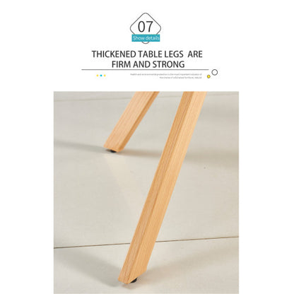 Modern Minimalist Dining Table with MDF Top and Metal Legs, White
