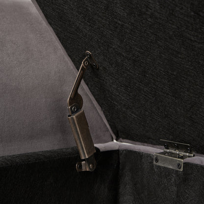 51.5inch  Bed Bench with Storage Grey Velvet