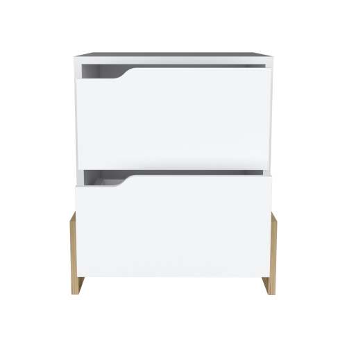 White Macadamia 2-Drawer RTA Nightstand