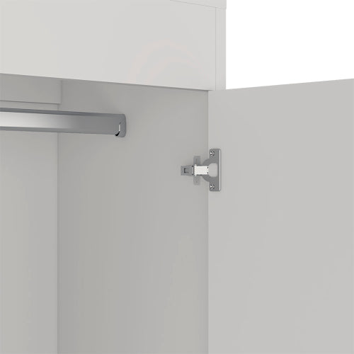 Armoire Tarento,Two Drawers, White Finish