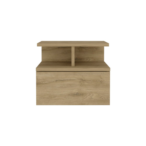Macadamia Flopini Floating Nightstand with Single Drawer