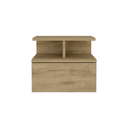 Macadamia Flopini Floating Nightstand with Single Drawer