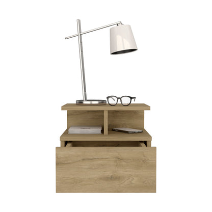 Macadamia Flopini Floating Nightstand with Single Drawer