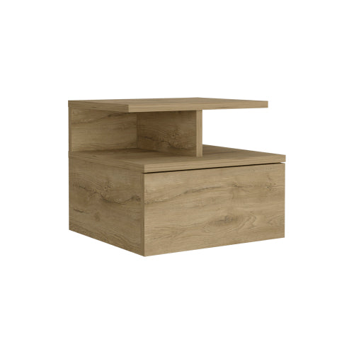 Macadamia Flopini Floating Nightstand with Single Drawer