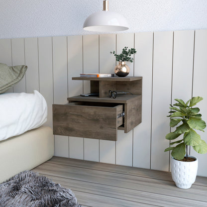 Dark Walnut Floating Nightstand