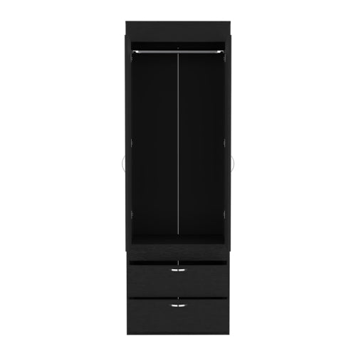 Armoire, Two Drawers, Black Wengue Finish