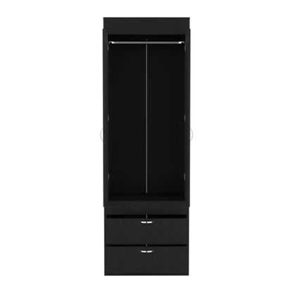Armoire, Two Drawers, Black Wengue Finish
