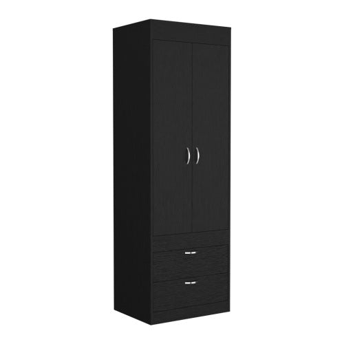 Armoire, Two Drawers, Black Wengue Finish