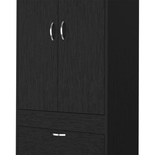 Armoire, Two Drawers, Black Wengue Finish