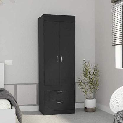 Armoire, Two Drawers, Black Wengue Finish