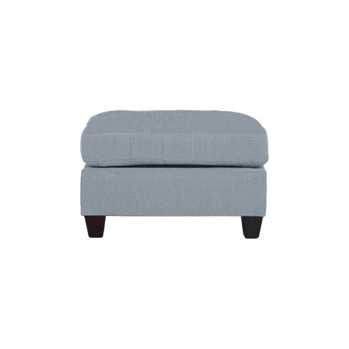 Grey Linen-Like Fabric Cocktail Ottoman, Wooden Leg Plush Modular Footrest 32 inch¡Á26 inch¡Á19 inchH