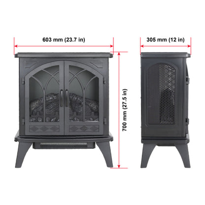 24 inch 3D Flame Electric Infrared Quartz Fireplace Stove with remote control