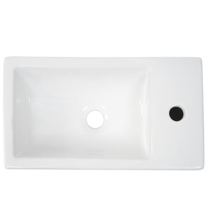 18.6" Bathroom Vanity with Sink, Bathroom Vanity Cabinet with Two-tier Shelf, Left or Right Orientation, White (Old Sku:WF308491AAK)