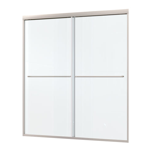 Bypass shower door, sliding door, with 1/4" tempered glass and Chromed finish 44-48"x70"