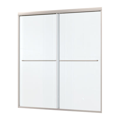 Bypass shower door, sliding door, with 1/4" tempered glass and Chromed finish 44-48"x70"