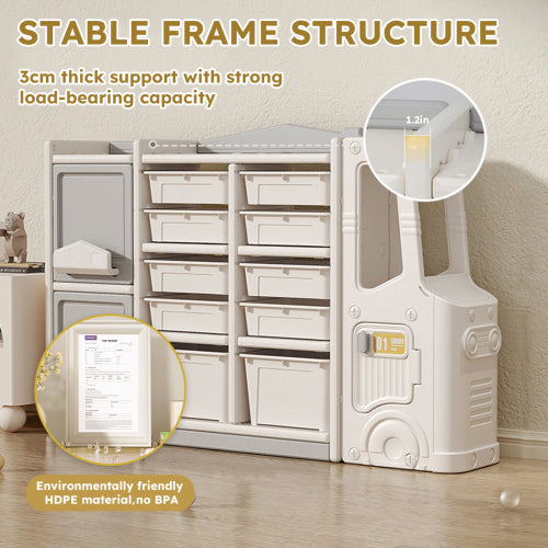 Children's Toy Storage Cabinet Organizer for Books and Toys