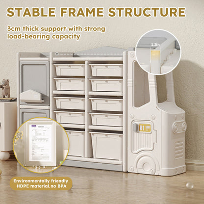 Children's Toy Storage Cabinet Organizer for Books and Toys