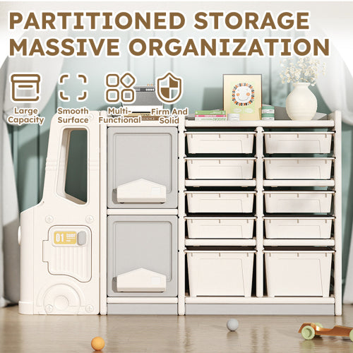 Children's Toy Storage Cabinet Organizer for Books and Toys