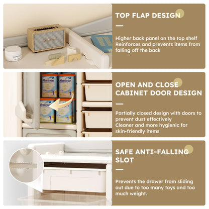 Children's Toy Storage Cabinet Organizer for Books and Toys