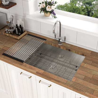 33 Inch Undermount Sink - 33"x19"x9" Undermount Stainless Steel Kitchen Sink 16 Gauge 9 Inch Deep Single Bowl Kitchen Sink Basin