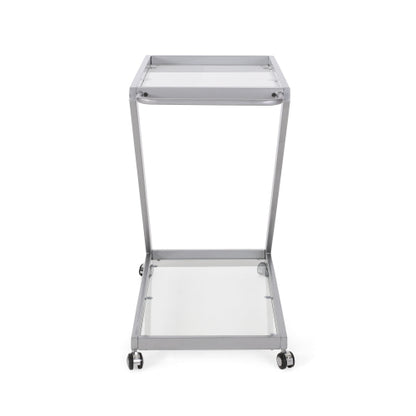 BAR CART, Iron Base & Tempered Glass
