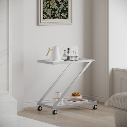 BAR CART, Iron Base & Tempered Glass