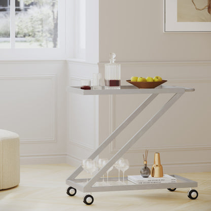BAR CART, Iron Base & Tempered Glass