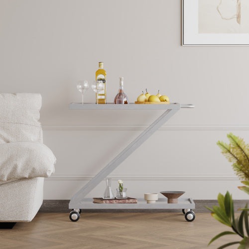 BAR CART, Iron Base & Tempered Glass