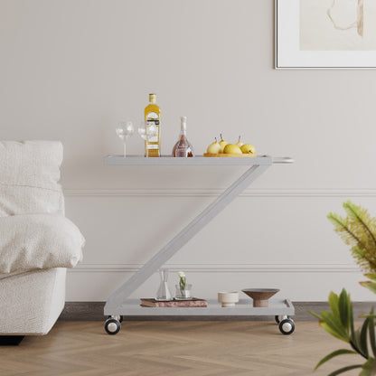 BAR CART, Iron Base & Tempered Glass