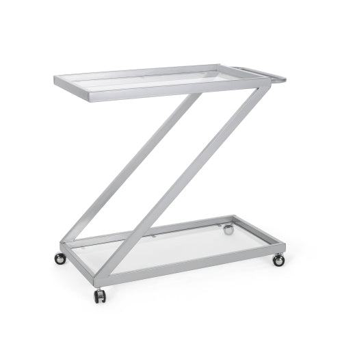 BAR CART, Iron Base & Tempered Glass