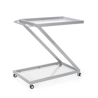 BAR CART, Iron Base & Tempered Glass
